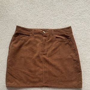Brown corduroy skirt